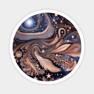 Other Worldly Designs- nebulas, stars, galaxies, planets with feathers Magnet